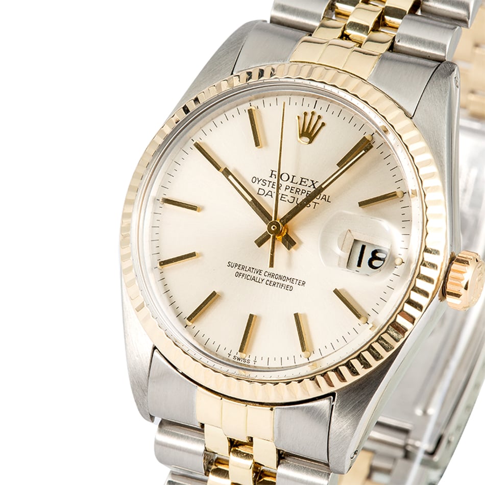 Rolex Two-Tone Datejust 16013 Silver Dial