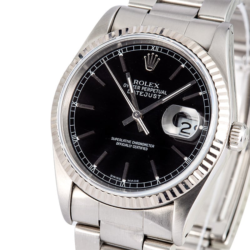 Rolex Oyster Datejust 16234 Black Dial