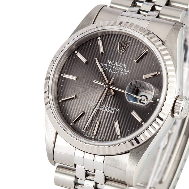 Rolex Men's Steel Tapestry Dial DateJust 16234