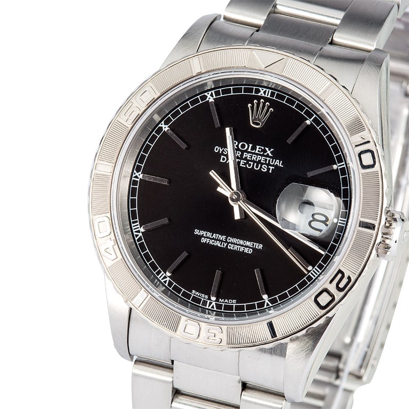 Rolex Datejust 16264 "Turn-O-Graph" Black Thunderbird