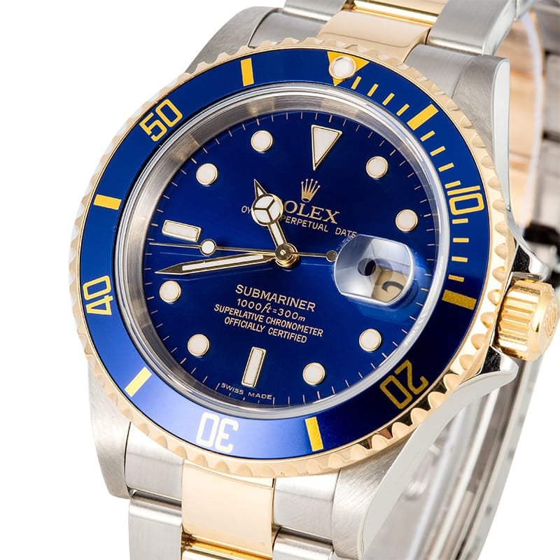 Rolex Submariner Blue 16613 Two Tone