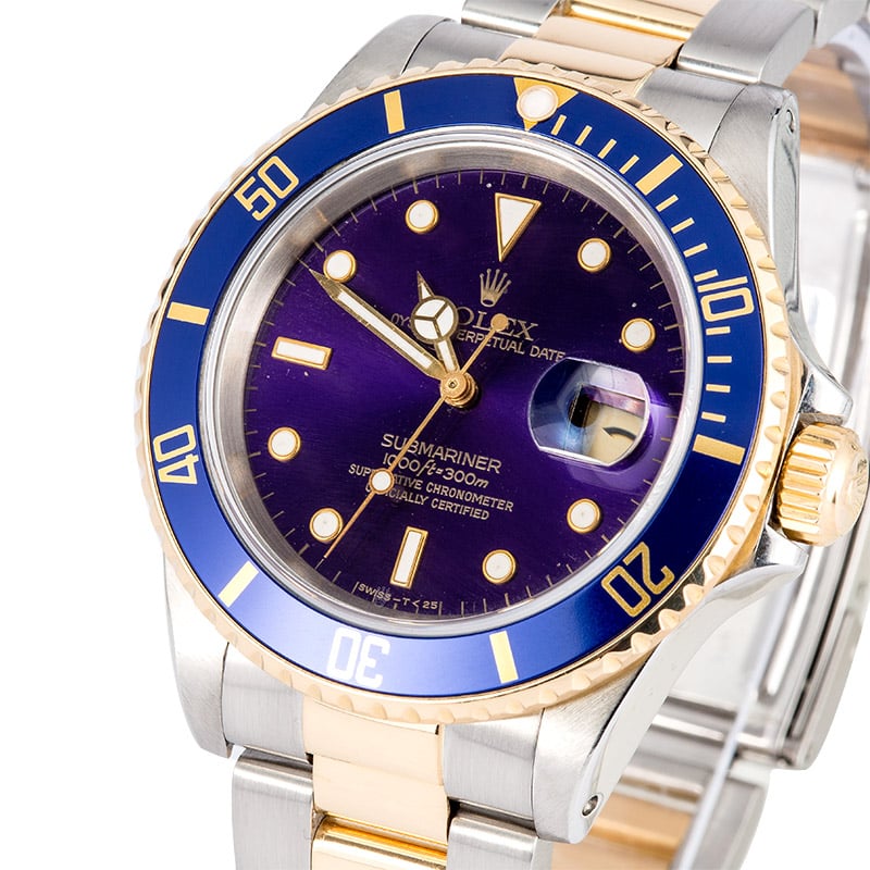 Two-Tone Rolex Blue Submariner 16613