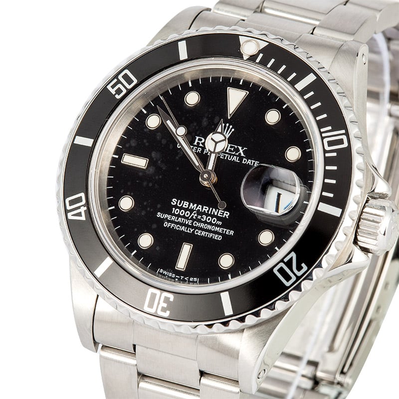 Rolex Submariner 16800 Black Stainless Steel