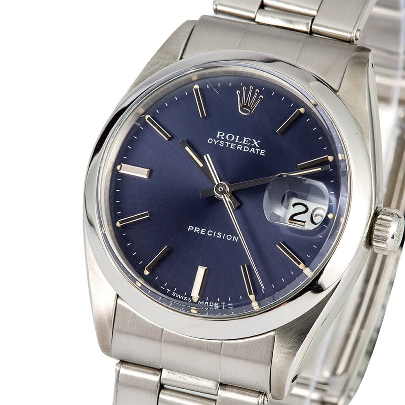 Rolex Vintage Oysterdate 6694 Blue Dial