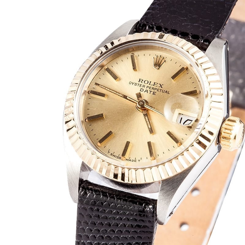 Ladies Rolex Date 6916 Two Tone