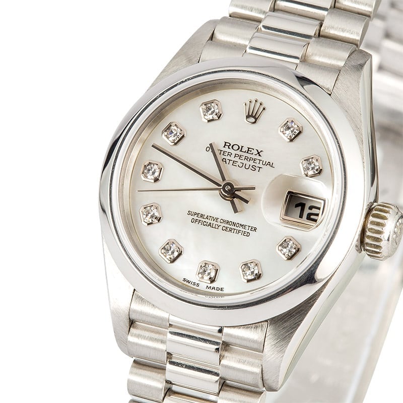 Ladies Rolex Datejust 69166 Platinum