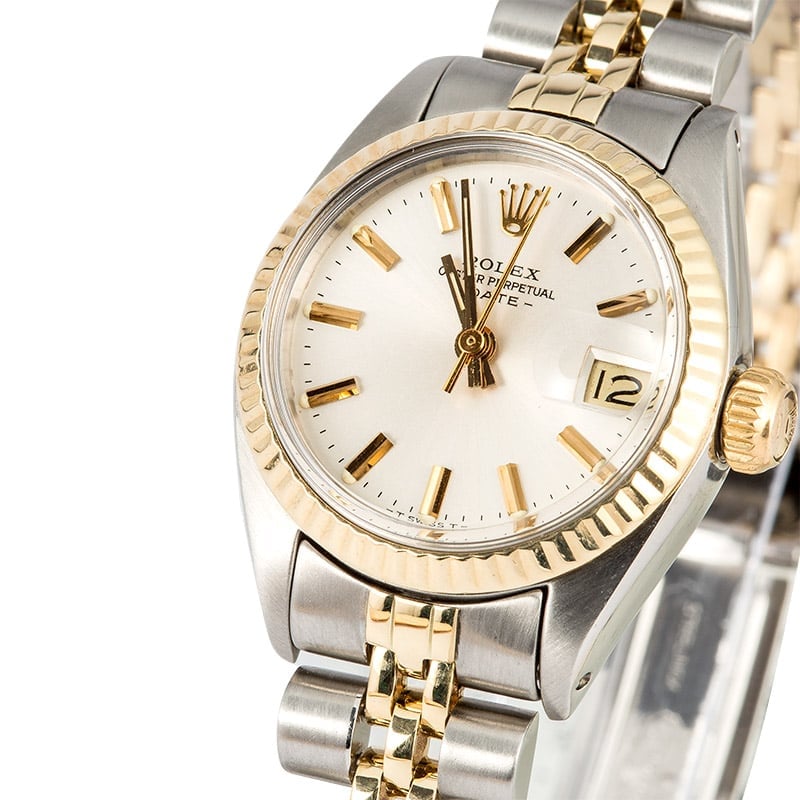 Rolex Vintage Ladies Date 6917 Silver Dial