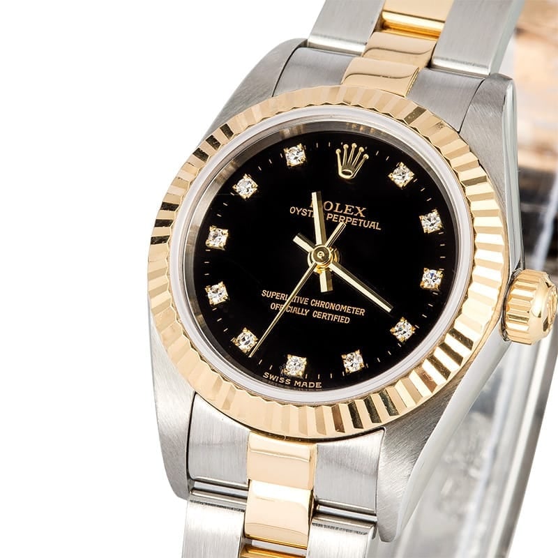 Lady Rolex Oyster Perpetual 76193 Diamond Dial