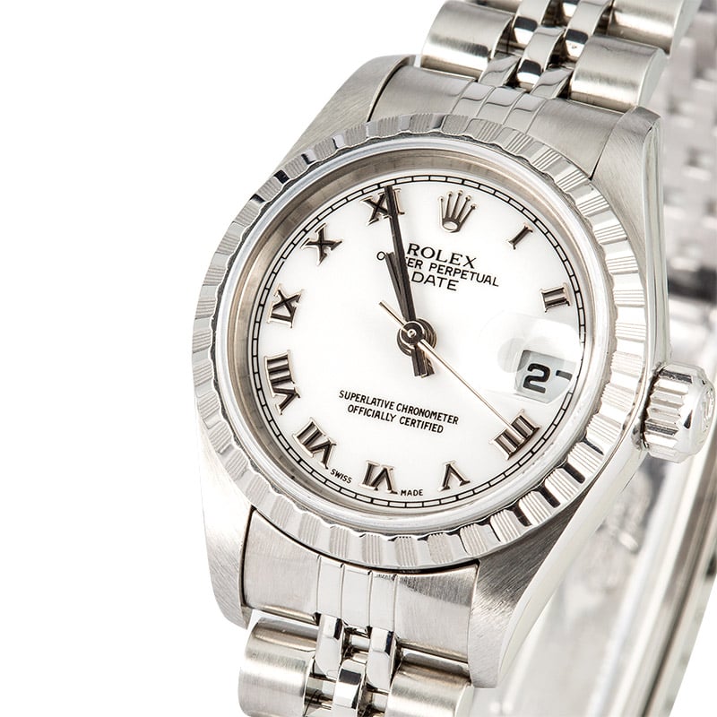 Ladies Rolex Date 79240 White Dial