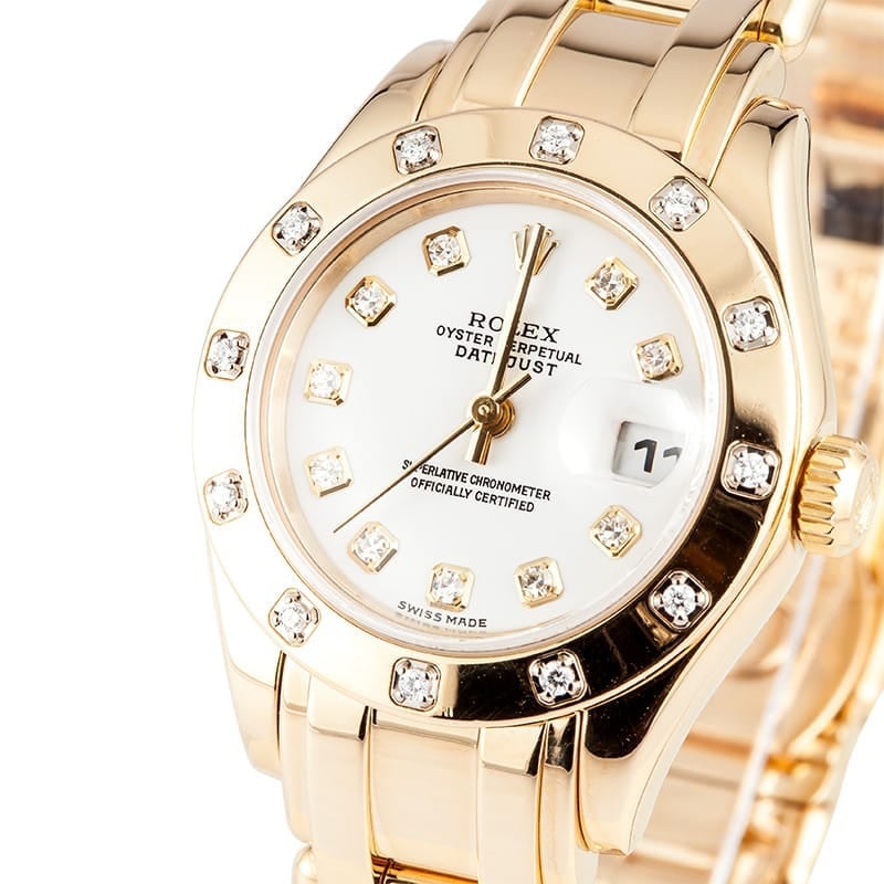 Ladies Pearlmaster 18k 80318