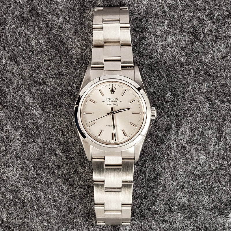 Men's Used Rolex Air King 14000 Silver Dial