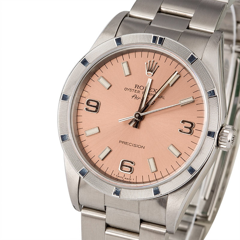 Used Rolex Air-King 14010 Salmon Dial Steel Oyster