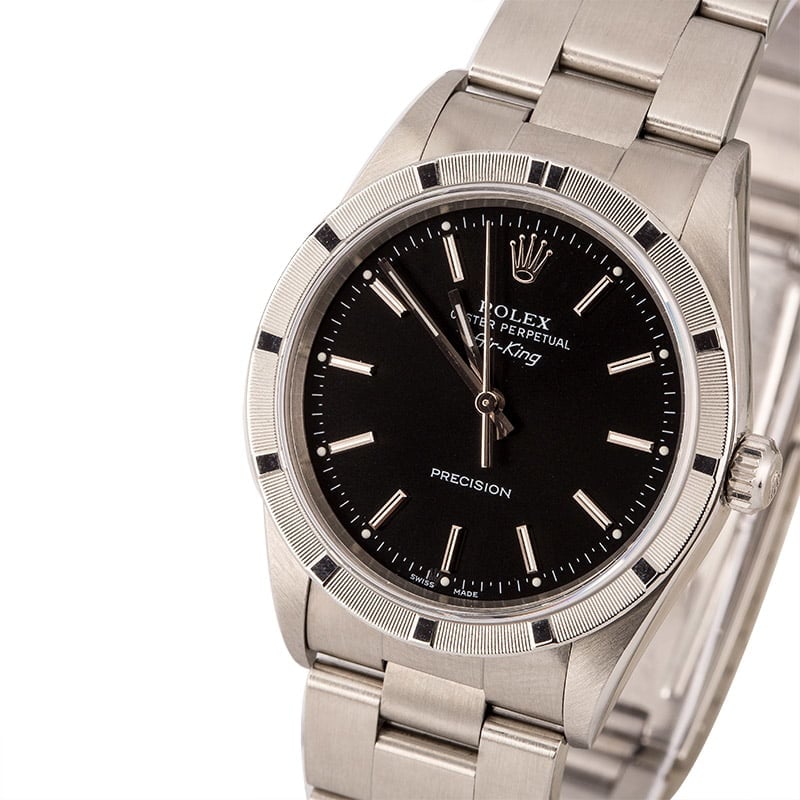 Rolex Air-King 14010 Black Dial Steel Oyster