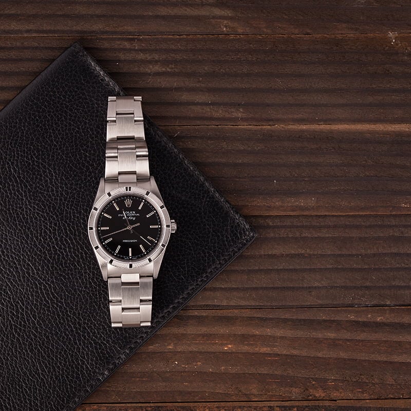 Rolex Air-King 14010 Black Dial Steel Oyster