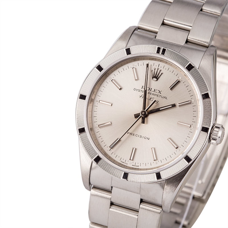 Used Rolex Air-King 14010 Silver Dial