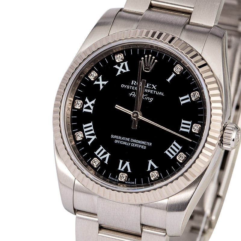 Rolex Air-King 114234 Black Diamond Dial