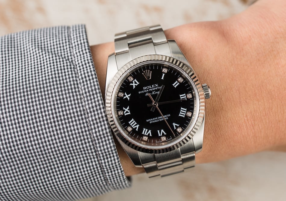 Rolex Air-King 114234 Black Diamond Dial