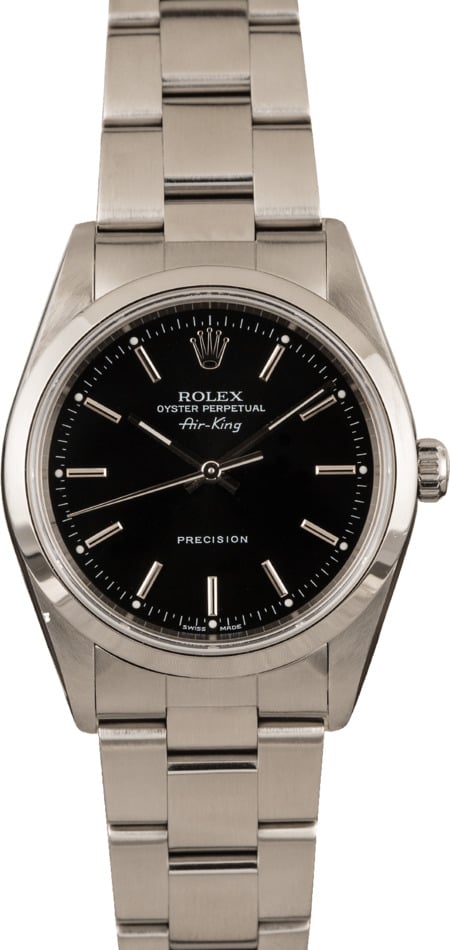 Used Rolex AirKing 14000M Black Index Dial