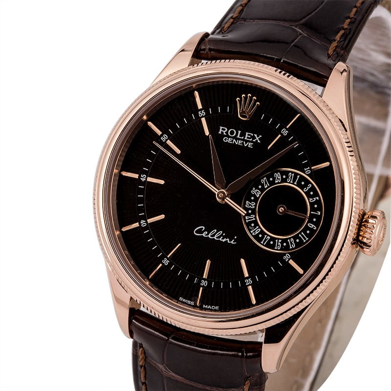 Rolex cellini discount date rose gold