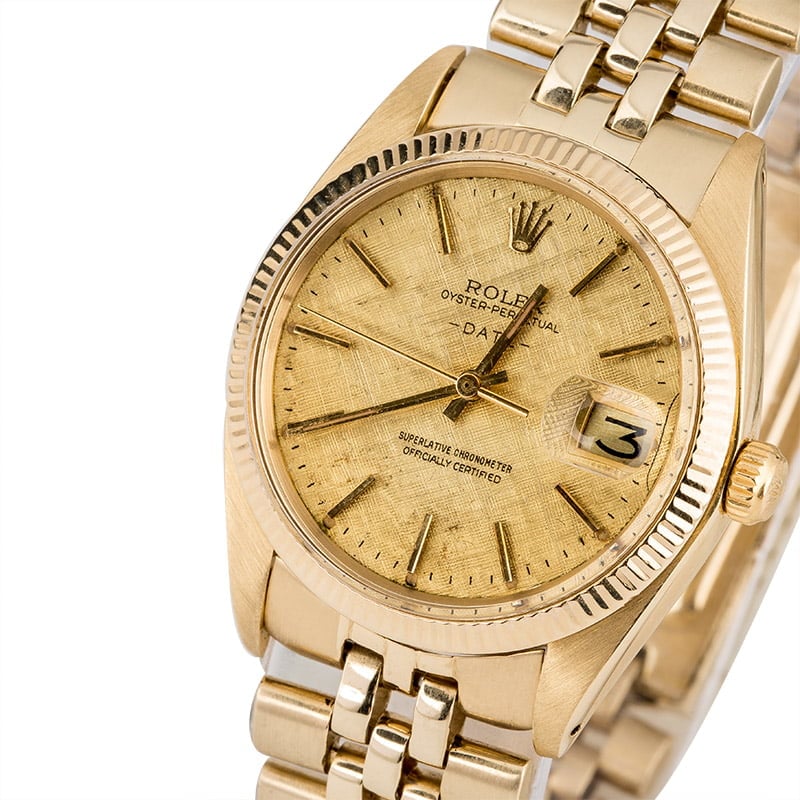 Rolex Date 1503 Champagne Linen Dial