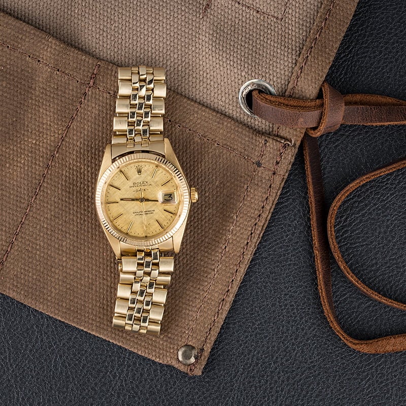 Rolex Date 1503 Champagne Linen Dial