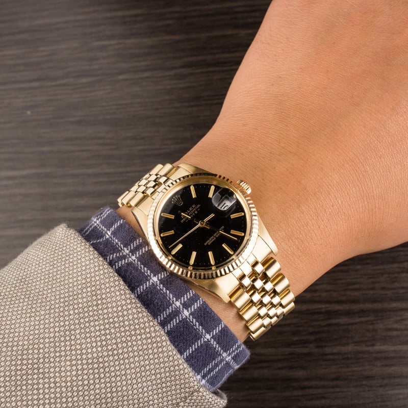 Pre Owned Rolex Date 15037 Black Dial