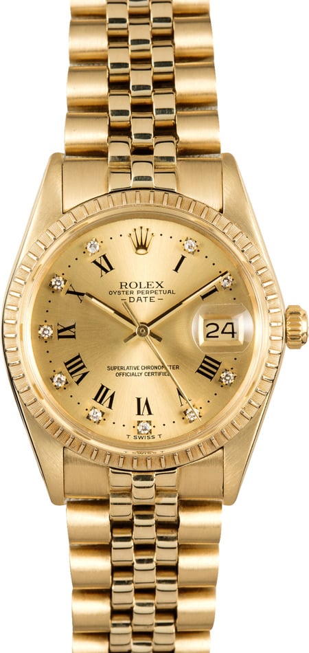 Rolex Date 15037 Diamond Dial