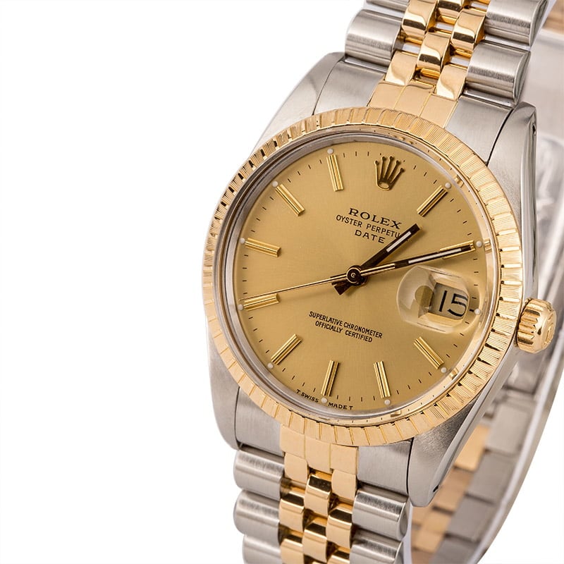 Used Rolex Date 15053 Two Tone Jubilee