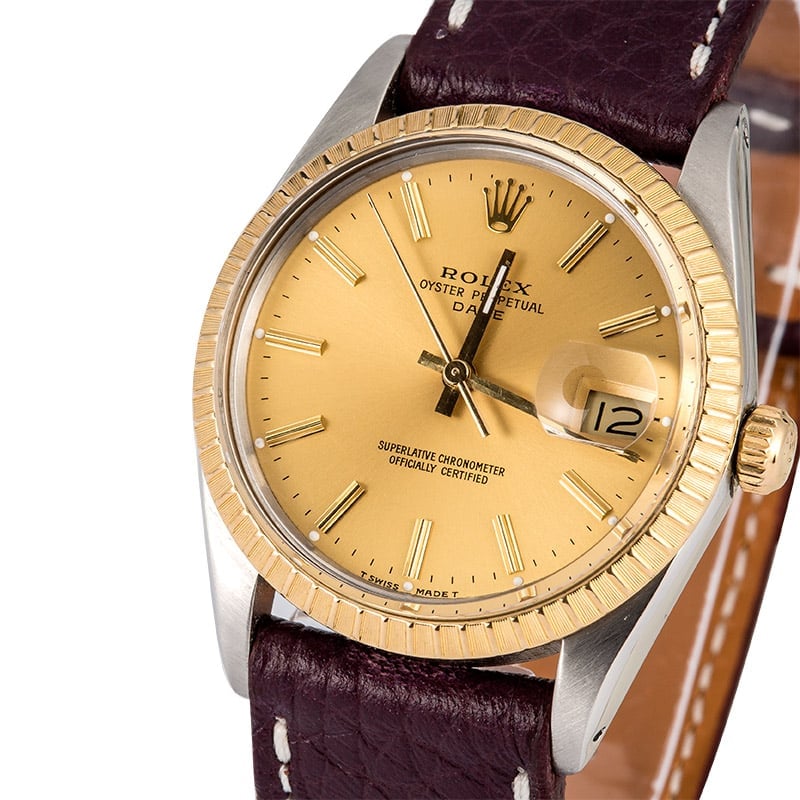 Rolex Date 15053 Leather Strap