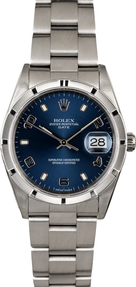 Rolex 15210 hotsell blue dial