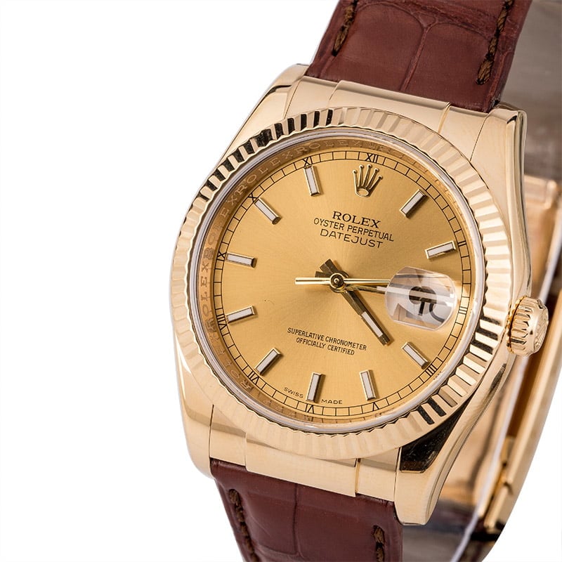 Used Rolex Datejust 116138 Yellow Gold Watch