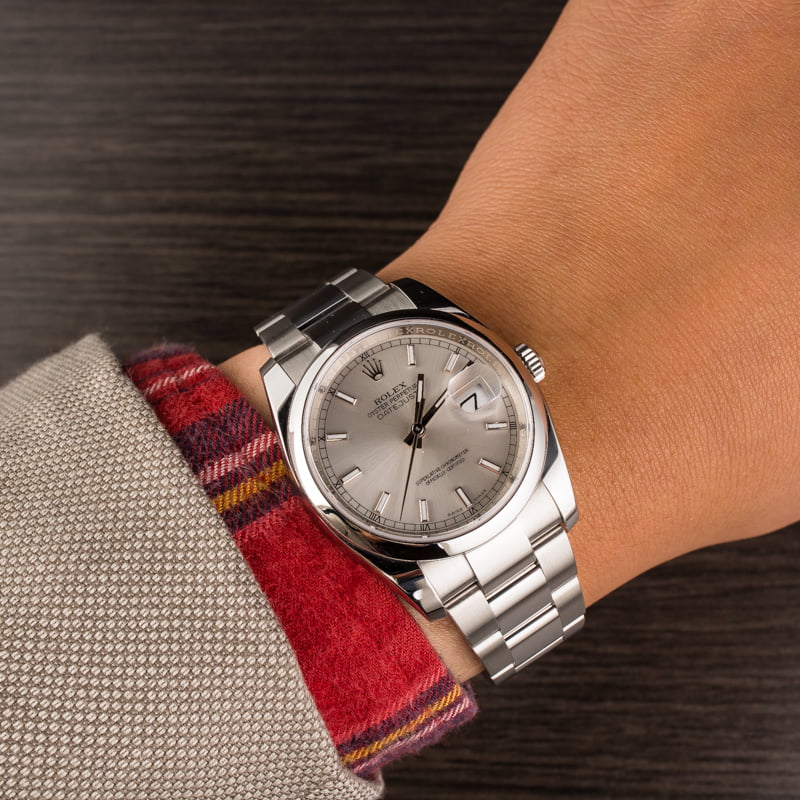 Pre-Owned Rolex Datejust 116200 Silver Dial