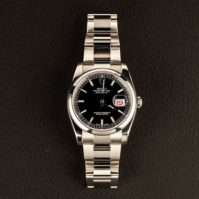 Men's Rolex Datejust 116200 Black Dial