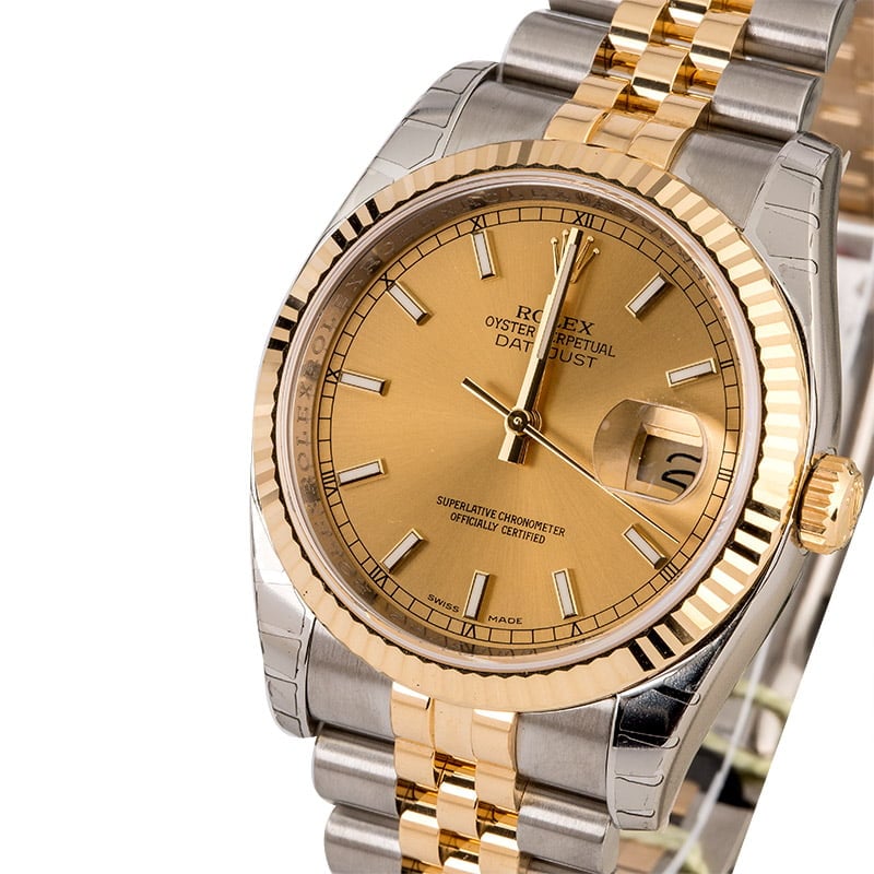 Rolex Datejust 116233 Champagne Two Tone Jubilee