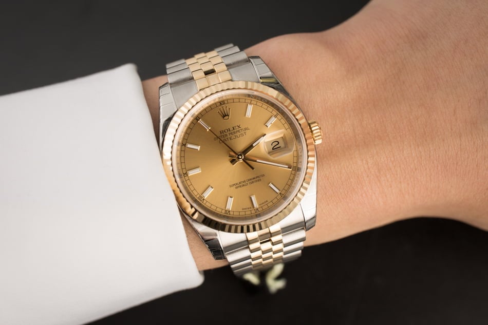 Rolex Datejust 116233 Champagne Two Tone Jubilee