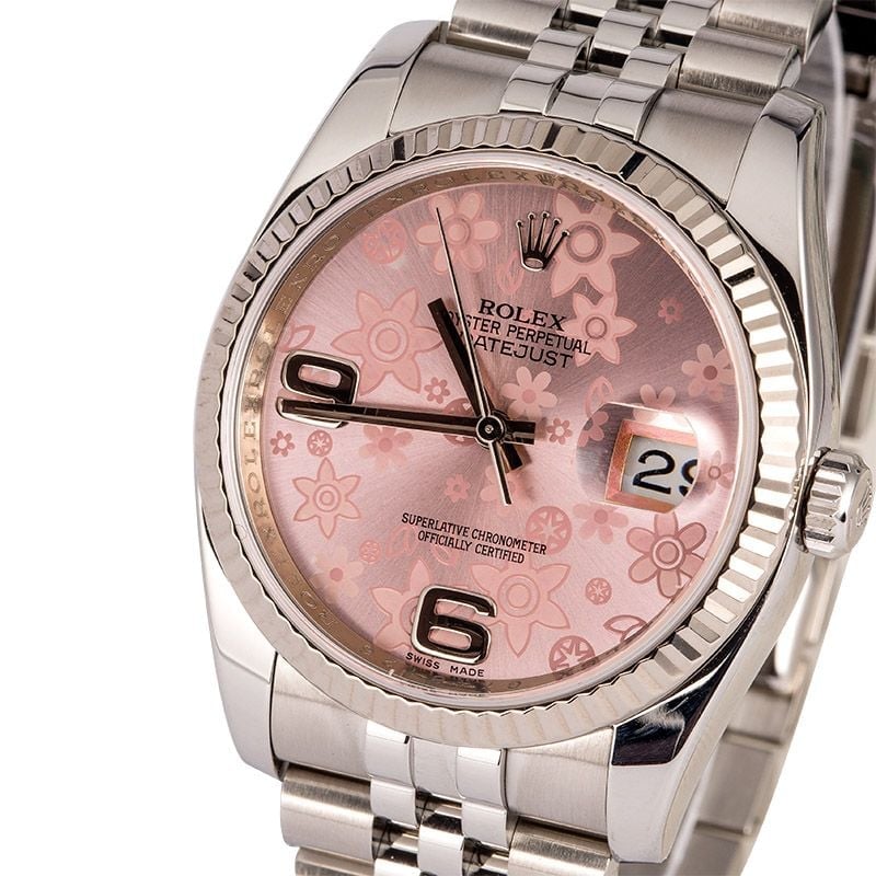 Rolex pink hotsell flower dial