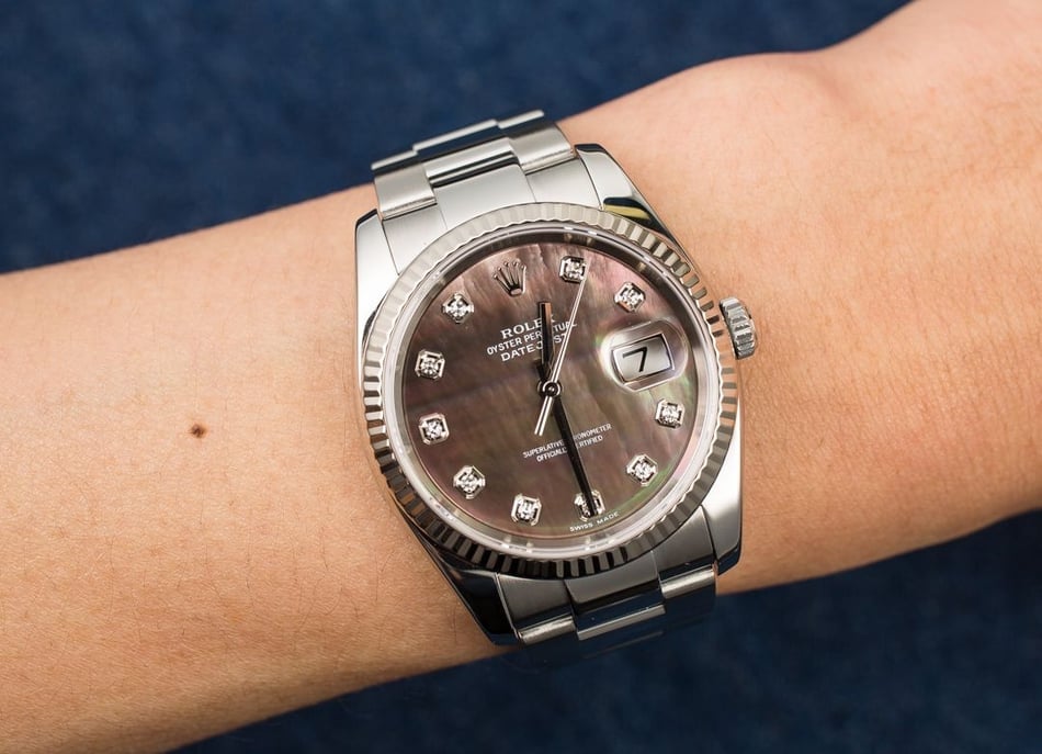 Rolex Datejust 116234 Black MOP Diamond Dial