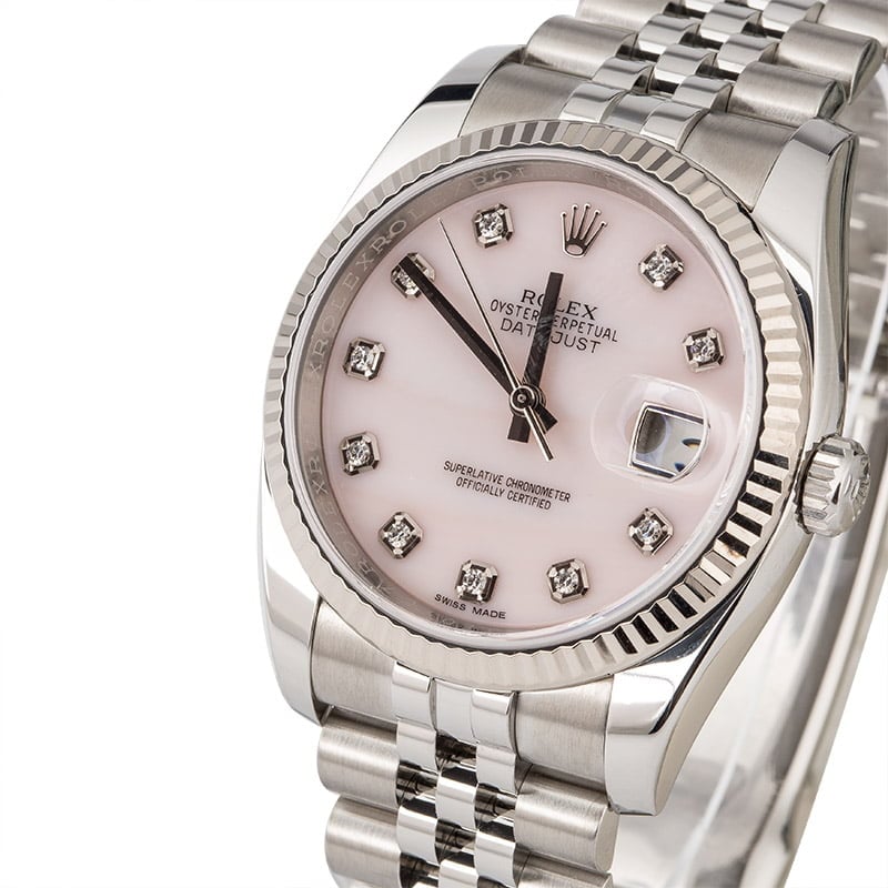 Rolex Datejust 116234 Rose Quartz Diamond Dial