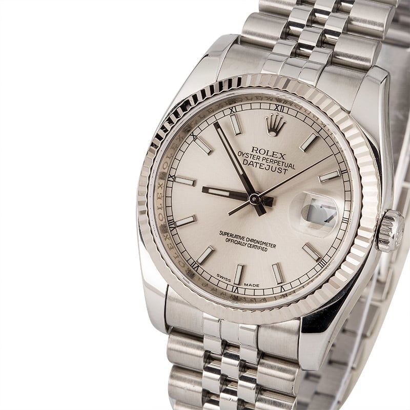 Rolex Datejust 116234 Silver Index Dial