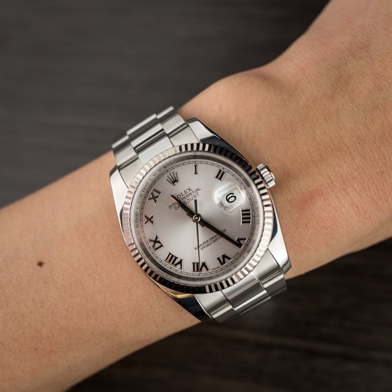 PreOwned Rolex Datejust 116234 Rhodium Roman Dial