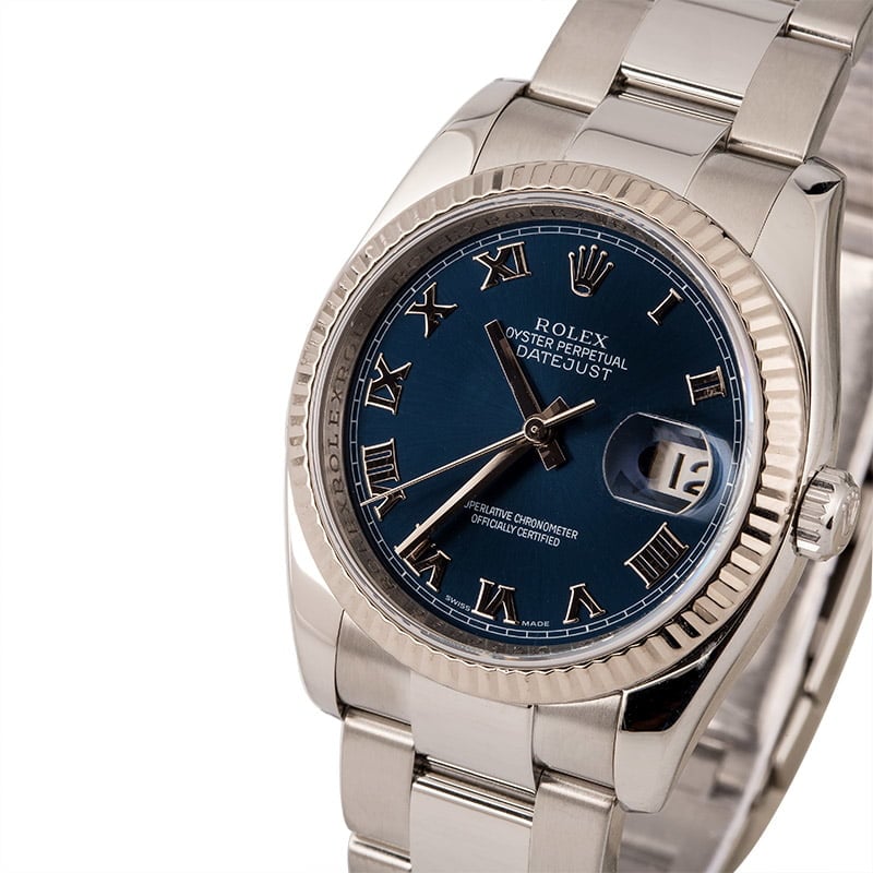 PreOwned Rolex Datejust 116234 Blue Dial Oyster