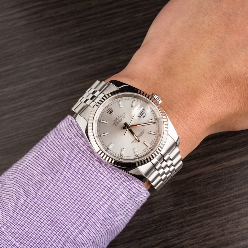 Pre Owned Rolex Datejust 116234 Silver Dial