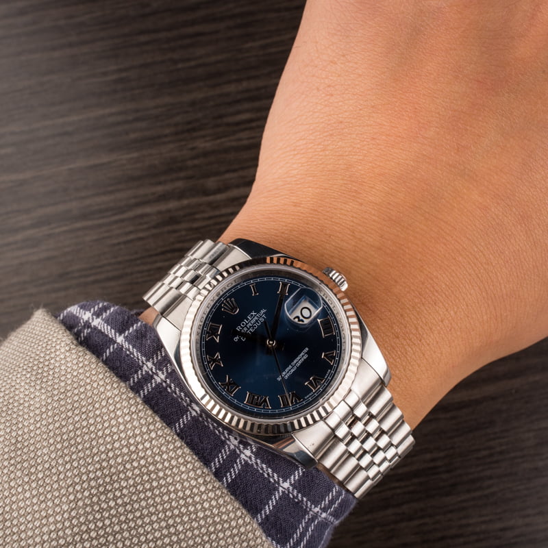 Used Rolex Datejust 116234 Blue Dial Steel Jubilee