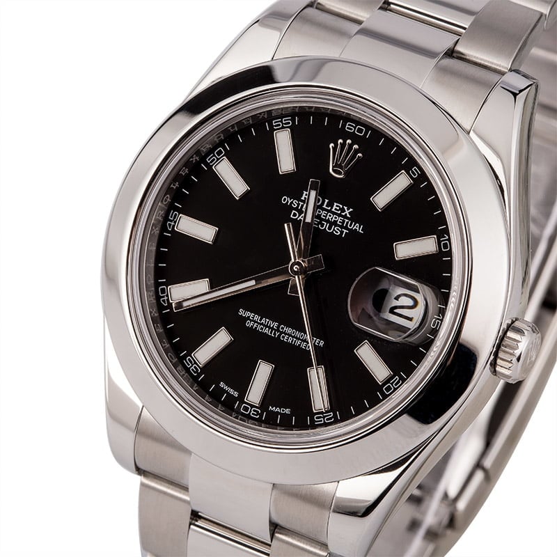 PreOwned Rolex Datejust 116300 Black Dial 41MM