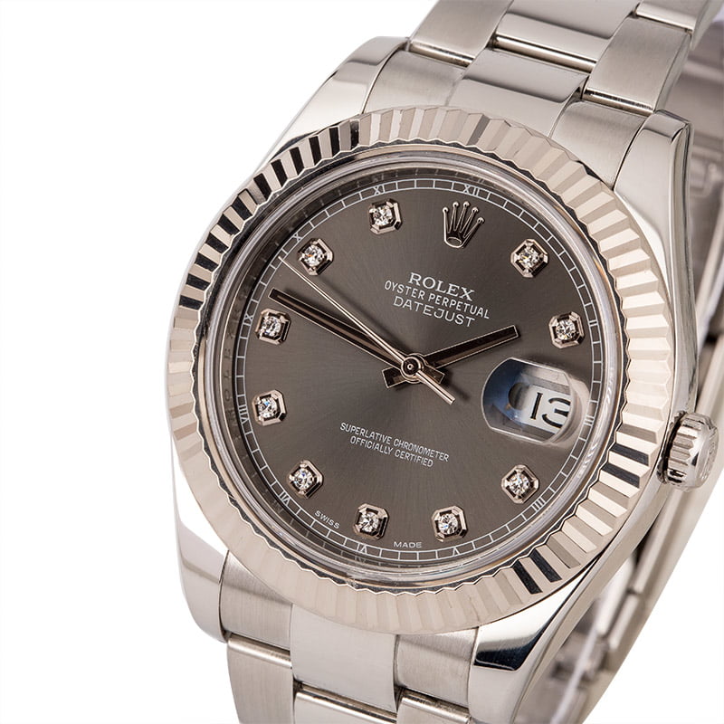 Rolex Datejust 116334 Diamond Slate Dial