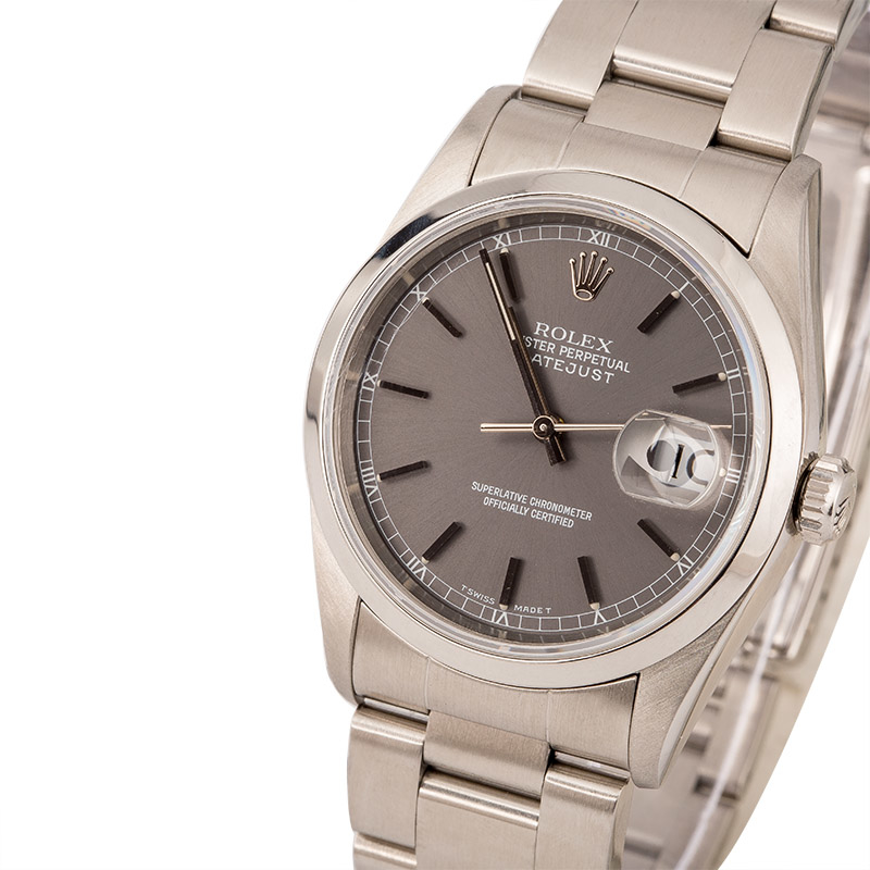 Pre Owned Rolex Datejust Stainless Steel Watch 16200