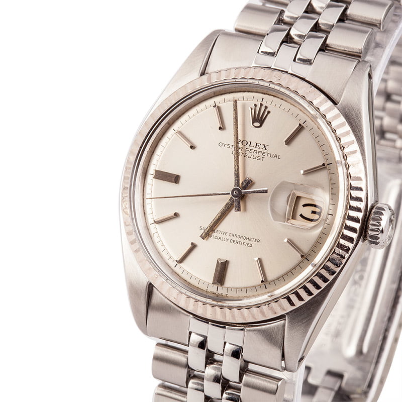 Vintage Rolex Datejust 1601 Silver 'Pie Pan' Dial