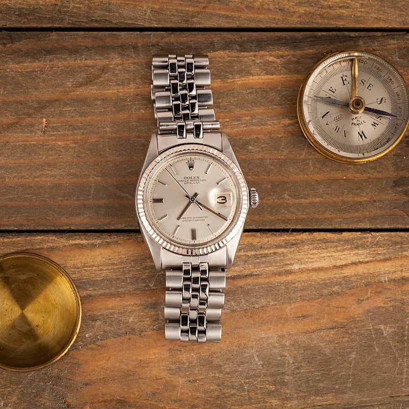 Vintage Rolex Datejust 1601 Silver 'Pie Pan' Dial