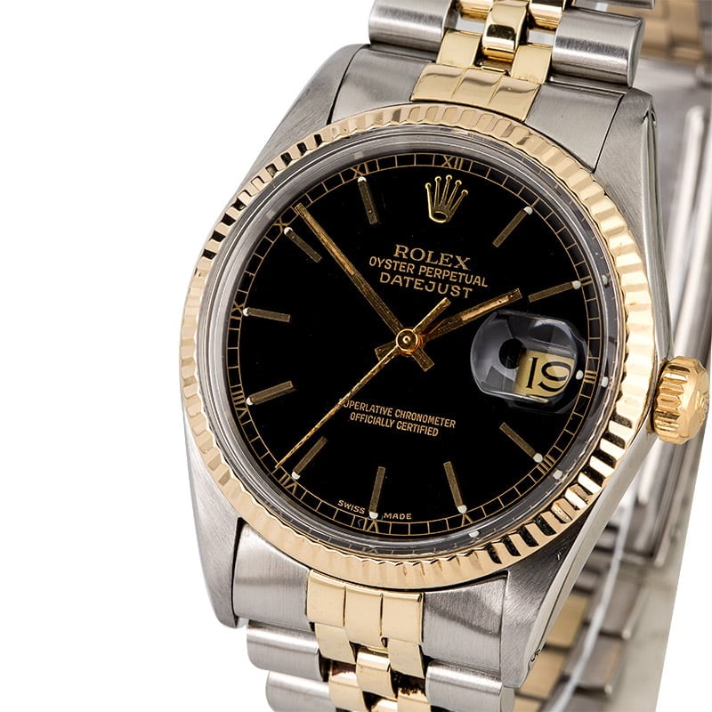 Used Rolex Datejust 16013 Black Dial