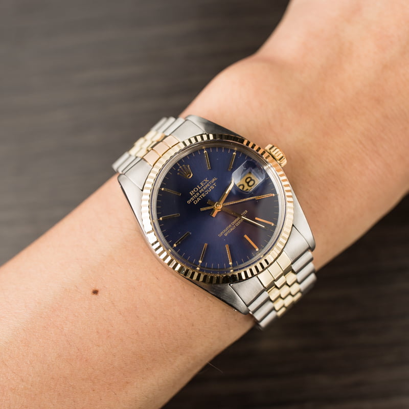 Rolex Datejust 16013 Blue Tritium Dial